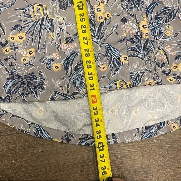 Vera bradley Rainforest Toile packable rainjacket NWT medium grey blue floral - Picture 11 of 13